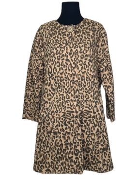 Cabi Carol Anderson By Invitation Leopard Print Jacket Womens Size Large